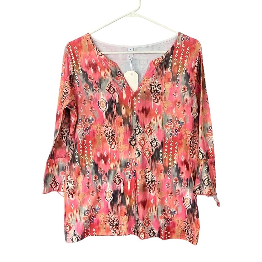 V-neck Bell Sleeve Top